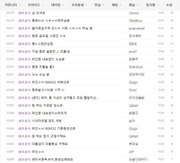 ▲게이 커뮤니티 이반시티에 올라온 원나잇 구인 게시글.(사진출처=이반시티 캡쳐)