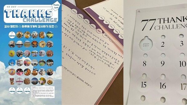▲각종 감사챌린지.(사진 = 인스타그램 캡쳐)