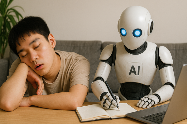 ▲AI 과의존이 심화되면 사고력과 문제해결능력이 저하될 수 있다는 우려가 나온다.(사진출처=AI 생성 이미지)