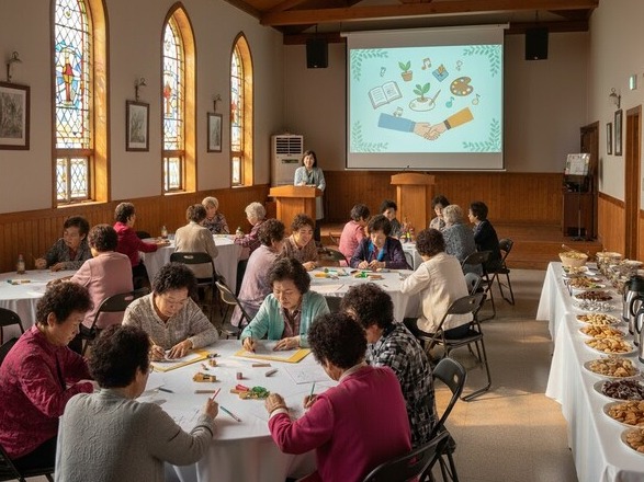 ▲지역교회의 평생교육.(AI생성이미지)